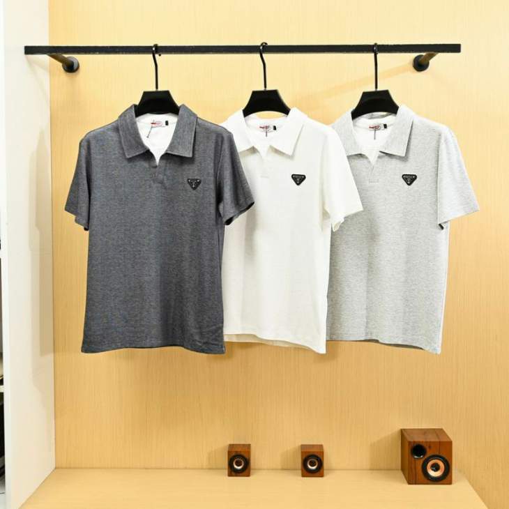Picture of Prada Polo Shirts Short _SKUPradaM-4XLfxtx32425588